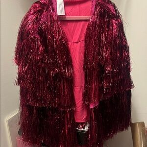 Women's Pink Fringe Jacket